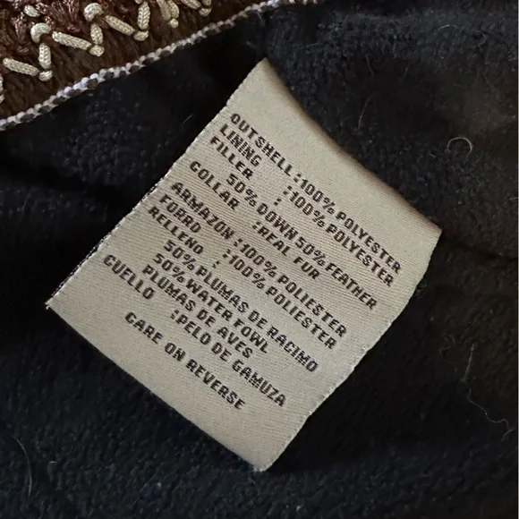 💵 UGG | Vintage Black Puffer Jacket with Faux Fur Collar - Picture 11 of 11